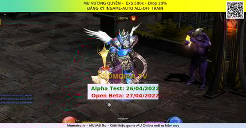 Mu Mới ra, MU VƯƠNG QUYỀN - Season 6 - Exp: 500x - Drop: 20% - ĐĂNG KÝ INGAME-AUTO ALL-OFF TRAIN Mu Mới ra,MU VƯƠNG QUYỀN - Season 6 - Exp: 500x - Drop: 20% - ĐĂNG KÝ INGAME-AUTO ALL-OFF TRAIN