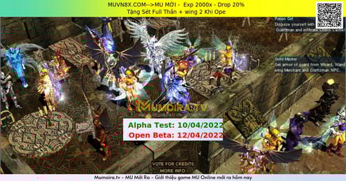 Mu Mới ra, MUVN8X.COM-->MU MỚI - Season 6 - Exp: 2000x - Drop: 20% - Tặng Sét Full Thần + wing 2 Khi Ope Mu Mới ra,MUVN8X.COM-->MU MỚI - Season 6 - Exp: 2000x - Drop: 20% - Tặng Sét Full Thần + wing 2 Khi Ope