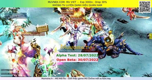 Mu Mới ra, MUVN8X.COM- MU VIET - Season 6 - Exp: 3000x - Drop: 30% - KHÔNG TU LUYỆN DANH HIỆU QUÂN HAM Mu Mới ra,MUVN8X.COM- MU VIET - Season 6 - Exp: 3000x - Drop: 30% - KHÔNG TU LUYỆN DANH HIỆU QUÂN HAM