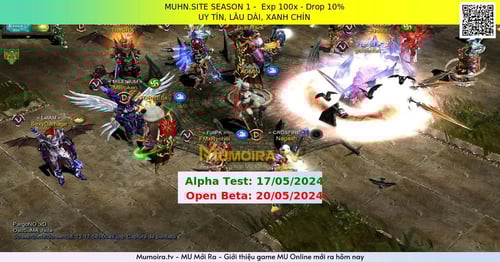 Mu Mới ra, MUHN.SITE SEASON 1 - Season 2 - Exp: 100x - Drop: 10% - UY TÍN, LÂU DÀI, XANH CHÍN Mu Mới ra,MUHN.SITE SEASON 1 - Season 2 - Exp: 100x - Drop: 10% - UY TÍN, LÂU DÀI, XANH CHÍN