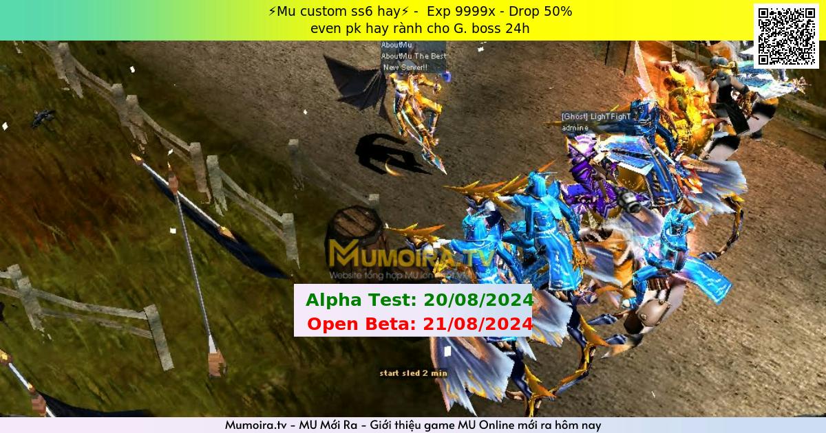 Mu Mới ra, ⚡Mu custom ss6 hay⚡ - Season 6 - Exp: 9999x - Drop: 50% - even pk hay rành cho G. boss 24h Mu Mới ra,⚡Mu custom ss6 hay⚡ - Season 6 - Exp: 9999x - Drop: 50% - even pk hay rành cho G. boss 24h