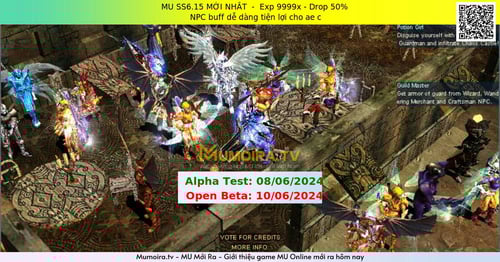Mu Mới ra, MU SS6.15 MỚI NHẤT - Season 6 - Exp: 9999x - Drop: 50% - NPC buff dễ dàng tiện lợi cho ae c Mu Mới ra,MU SS6.15 MỚI NHẤT - Season 6 - Exp: 9999x - Drop: 50% - NPC buff dễ dàng tiện lợi cho ae c