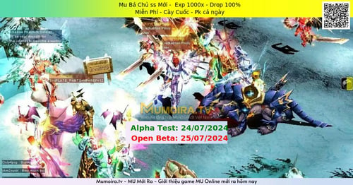 Mu Mới ra,Mu Bá Chủ ss Mới - Season 6 - Exp: 1000x - Drop: 100% - Miễn Phí - Cày Cuốc - Pk cả ngày