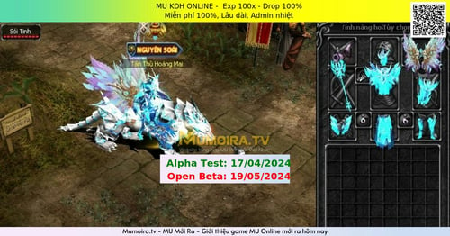 Mu Mới ra,MU KDH ONLINE - Season 6 - Exp: 100x - Drop: 100% - Miễn phí 100%, Lâu dài, Admin nhiệt