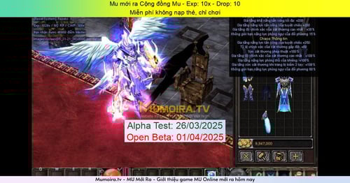 Mu Mới ra,Cộng đồng Mu - Season 2 - Exp: 10x - Drop: 10% - Miễn phí không nạp thẻ, chỉ chơi