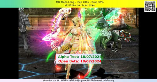 Mu Mới ra,MU Thiên Long - Season 6 - Exp: 200x - Drop: 30% - MU Phiên bản hoàn thiện