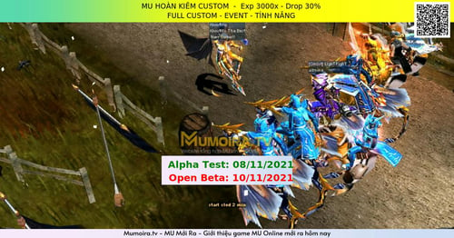 Mu Mới ra,MU HOÀN KIẾM CUSTOM  - Season 6 - Exp: 3000x - Drop: 30% - FULL CUSTOM - EVENT - TÍNH NĂNG