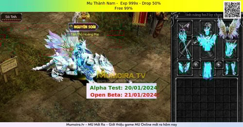 Mu Mới ra, Mu Thành Nam - Season 6 - Exp: 999x - Drop: 50% - Free 99% Mu Mới ra,Mu Thành Nam - Season 6 - Exp: 999x - Drop: 50% - Free 99%