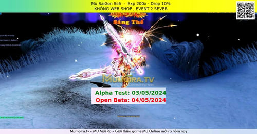 Mu Mới ra,Mu SaiGon Ss6  - Season 6 - Exp: 200x - Drop: 10% - KHÔNG WEB SHOP , EVENT 2 SEVER 