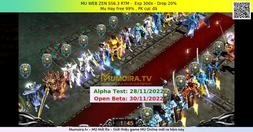 Mu Mới ra,MU WEB ZEN SS6.3 RTM - Season 6 - Exp: 300x - Drop: 20% - Mu Hay free 99% , PK cực đã 