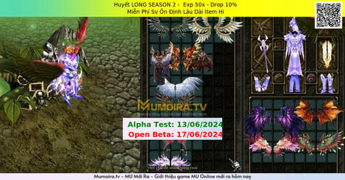 Mu Mới ra,Huyết LONG SEASON 2 - Season 2 - Exp: 50x - Drop: 10% - Miễn Phí Sv Ổn Định Lâu Dài Item Hi