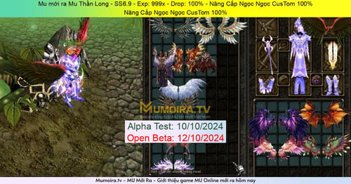 Mu Mới ra,Mu Thần Long - SS6.9 - Season 6 - Exp: 999x - Drop: 100% - Nâng Cấp Ngọc Ngọc CusTom 100%