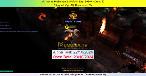 Mu Mới ra,Phiên bản 6.15 Full - Season 6 - Exp: 9999x - Drop: 50% - Tặng set Vip +13, Boss event 1h