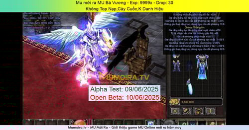 Mu Mới ra,MU Bá Vương - Season 6 - Exp: 9999x - Drop: 30% - Không Top Nạp,Cày Cuốc,K Danh Hiệu