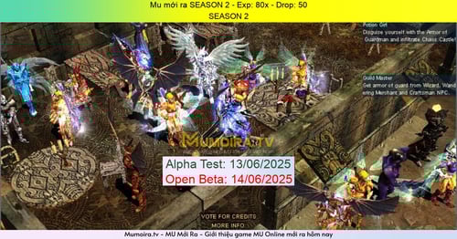 Mu Mới ra, SEASON 2 - Season 2 - Exp: 80x - Drop: 50% - SEASON 2 Mu Mới ra,SEASON 2 - Season 2 - Exp: 80x - Drop: 50% - SEASON 2