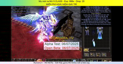 Mu Mới ra, MU 5 CLASS - Season 2 - Exp: 999x - Drop: 20% - MIỄN PHÍ-HOÀI NIỆM-GIẢI TRÍ Mu Mới ra,MU 5 CLASS - Season 2 - Exp: 999x - Drop: 20% - MIỄN PHÍ-HOÀI NIỆM-GIẢI TRÍ