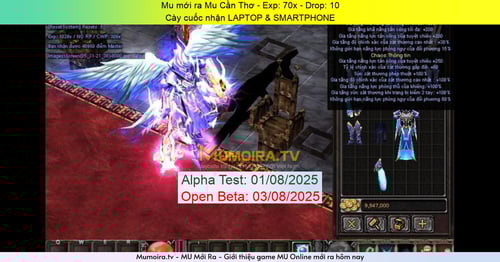 Mu Mới ra, Mu Cần Thơ - Season 2 - Exp: 70x - Drop: 10% - Cày cuốc nhận LAPTOP & SMARTPHONE Mu Mới ra,Mu Cần Thơ - Season 2 - Exp: 70x - Drop: 10% - Cày cuốc nhận LAPTOP & SMARTPHONE