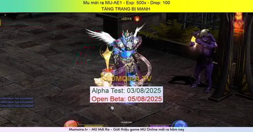 Mu Mới ra,MU-AE1 - Season 6 - Exp: 500x - Drop: 100% - TẶNG TRANG BỊ MẠNH 