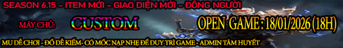 Giới thiệu Mu Online - Mu Custom SS6.15