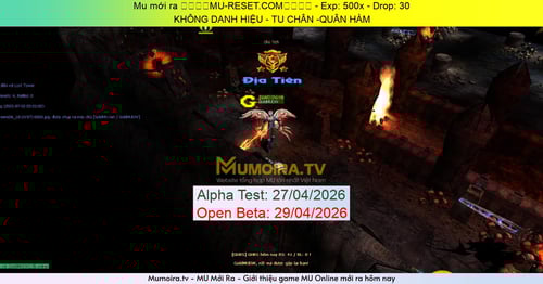 Mu Mới ra,⭐⭐⭐⭐MU-RESET.COM⭐⭐⭐⭐ - Season 6 - Exp: 500x - Drop: 30% - KHÔNG DANH HIỆU - TU CHÂN -QUÂN HÀM