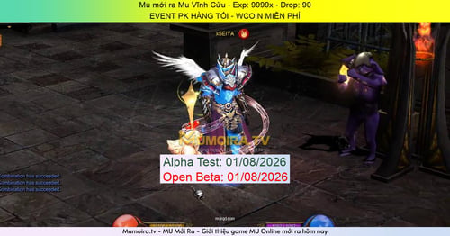 Mu Mới ra,Mu Vĩnh Cửu - Season 6 - Exp: 9999x - Drop: 90% - EVENT PK HÀNG TỐI - WCOIN MIỄN PHÍ