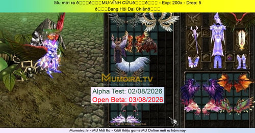 Mu Mới ra,👑👑MU-VĨNH CỬU👑👑 - Season 2 - Exp: 200x - Drop: 5% - 💀Bang Hội Đại Chiến💀