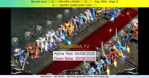 Mu Mới ra,👑👑MU-HẮC LONG👑👑 - Season 2 - Exp: 200x - Drop: 5% - 💀QUYẾT CHIẾN SINH TỬ💀