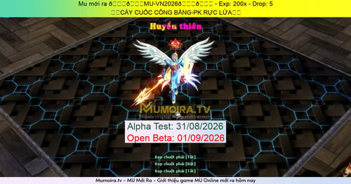 Mu Mới ra,🎀🎀MU-VN2026🎀🎀 - Season 2 - Exp: 200x - Drop: 5% - ⚔⚔CÀY CUỐC CÔNG BẰNG-PK RỰC LỬA⚔⚔
