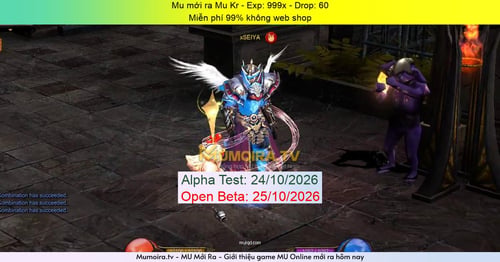Mu Mới ra,Mu Kr - Season 6 - Exp: 999x - Drop: 60% - Miễn phí 99% không web shop