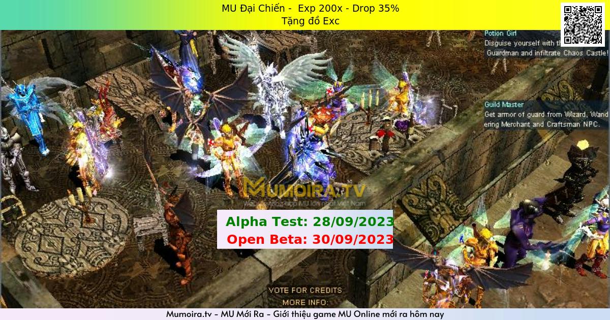 Mu Mới ra,MU Đại Chiến - Season 6 - Exp: 200x - Drop: 35% - Tặng đồ Exc