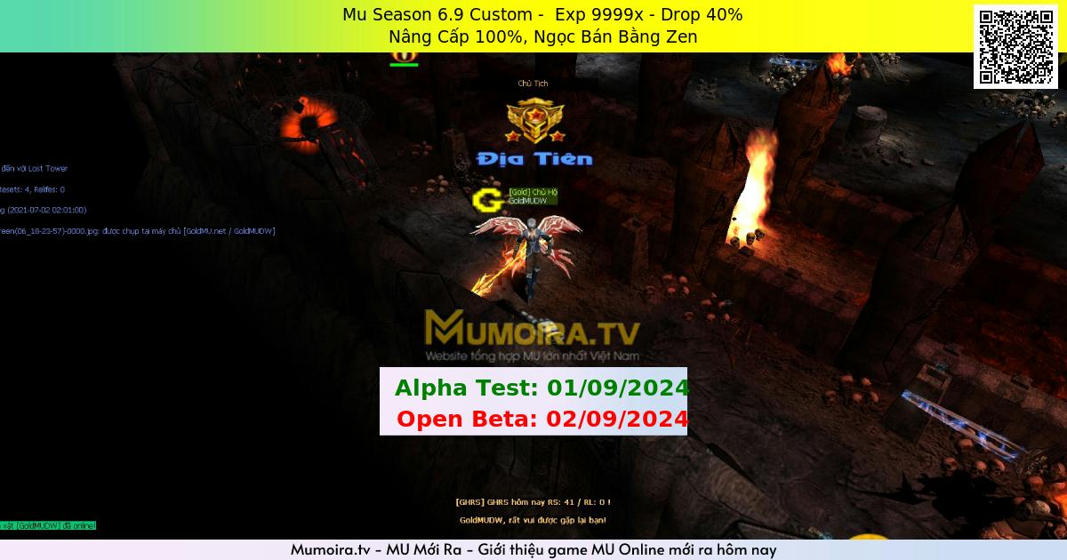 Mu Mới ra,Mu Season 6.9 Custom - Season 6 - Exp: 9999x - Drop: 40% - Nâng Cấp 100%, Ngọc Bán Bằng Zen