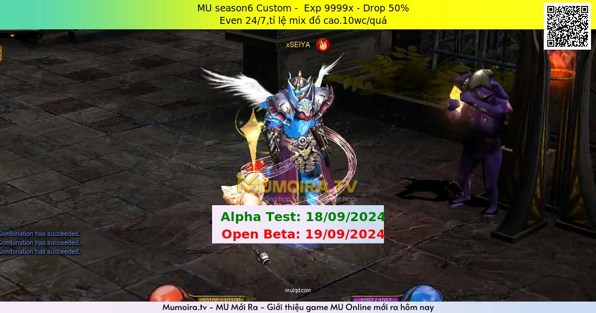 Mu Mới ra,MU season6 Custom - Season 6 - Exp: 9999x - Drop: 50% - Even 24/7,tỉ lệ mix đồ cao.10wc/quá