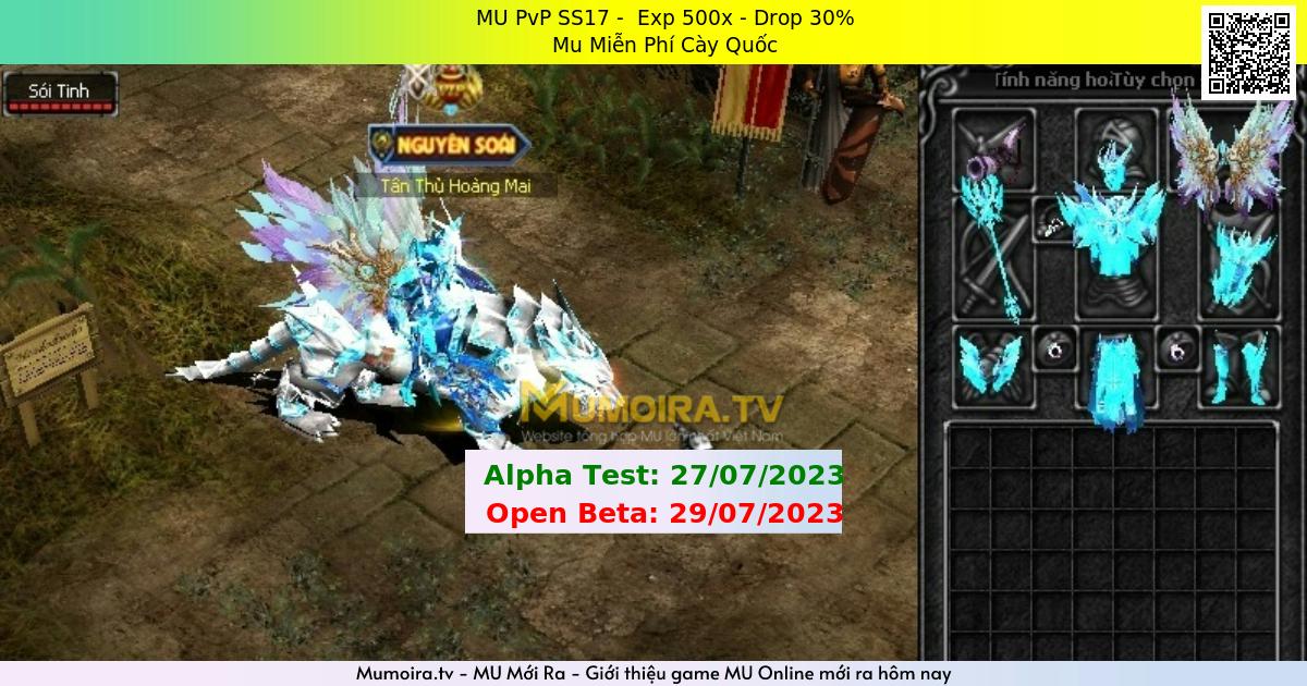 Mu Mới ra,MU PvP SS17 - Season 16-20 - Exp: 500x - Drop: 30% - Mu Miễn Phí Cày Quốc