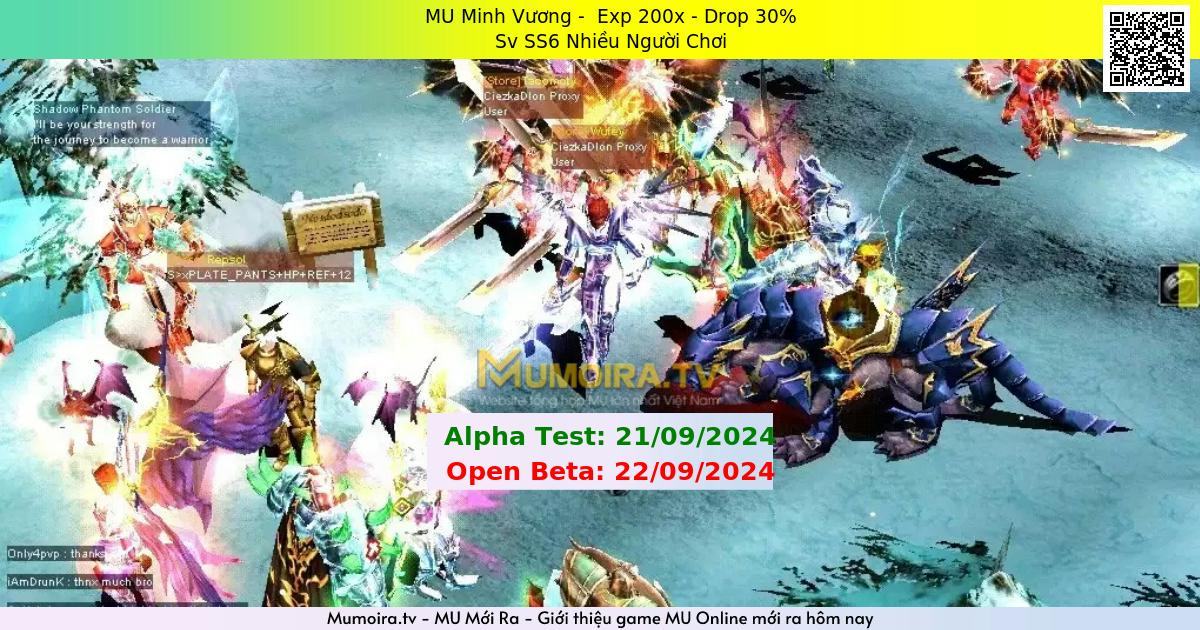 Mu Mới ra,MU Minh Vương - Season 6 - Exp: 200x - Drop: 30% - Sv SS6 Nhiều Người Chơi