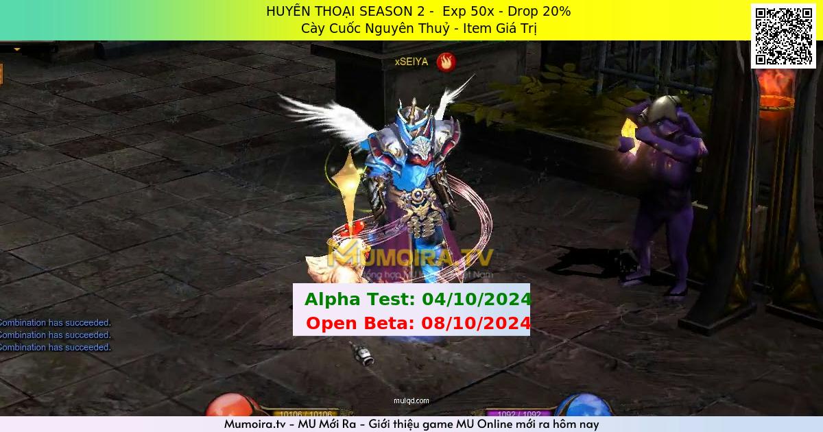 Mu Mới ra,HUYỀN THOẠI SEASON 2 - Season 2 - Exp: 50x - Drop: 20% - Cày Cuốc Nguyên Thuỷ - Item Giá Trị